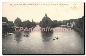 Postcard Old La Varenne St Hilaire La Marne view of the bridge Chennevieres