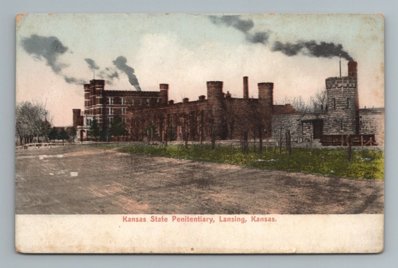 1900s Kansas State Penitentiary Lansing Prison Vintage Postcard