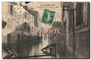 Courbevoie - Flood January 1910 - Old Postcard