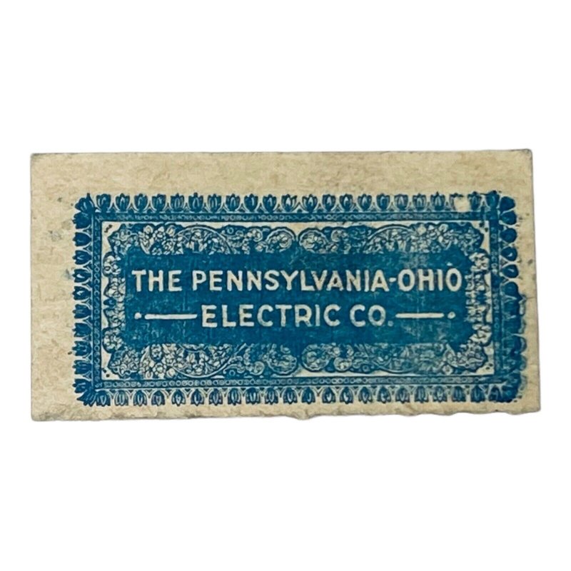 Vintage Pennsylvania-Ohio Electric Co Transit Ticket