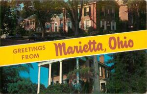 Marietta OH~Banner Greetings~Betsy Mills Girls Club~College President's Res 1950 