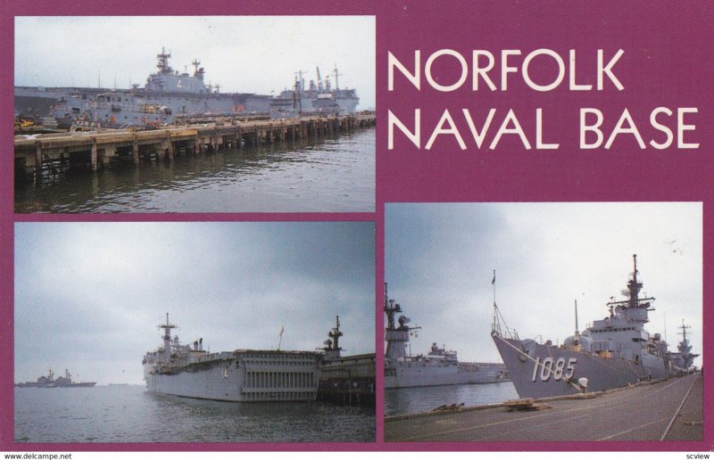 NORFOLK, Virginia, 1950-1960's; Naval Base, Ships