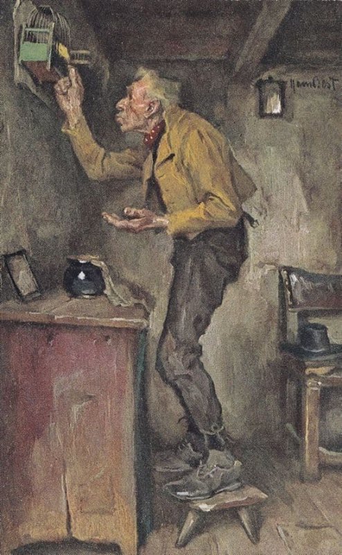 Professor Hans Best Old German Painting Postcard