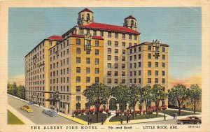 Little Rock Arkansas 1940s Postcard The Albert Pike Hotel