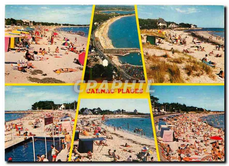 Postcard Modern Colors of Brittany Carnac Beaches Great beach