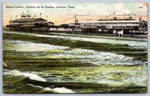 K31/ Galveston Texas Postcard c1910 Bathing Pavilion Murdocks Breakers 117