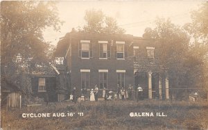 J61/ Galena Illinois RPPC Postcard c1910 Cyclone Disaster Building 249