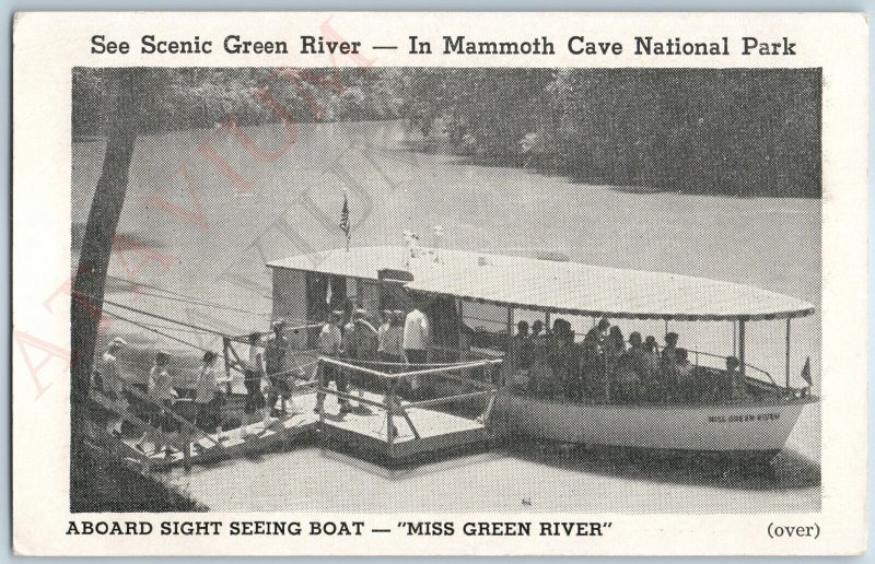 c1910s Mammoth Cave, KY Scenic Boat Trip Schedule Ticket Price Advertising A190