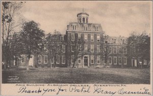 Postcard Main Building Albright College Myerstown PA 1906