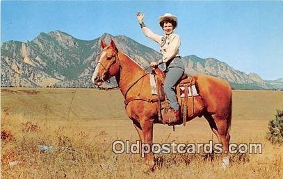 Western Cow Girl Photo Courtesy Colorado Dept Pub Relations Unused 