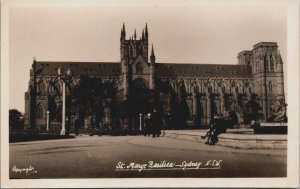Australia St Mary's Basilica Sydney New South Wales Vintage RPPC C104