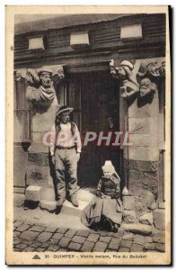 Old Postcard Quimper Rue Guéodet Old House