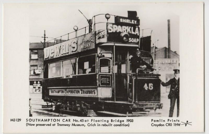 Hampshire; Southampton Car No 45 At Floating Bridge, 1903 RP PPC, Pamlin, M3129