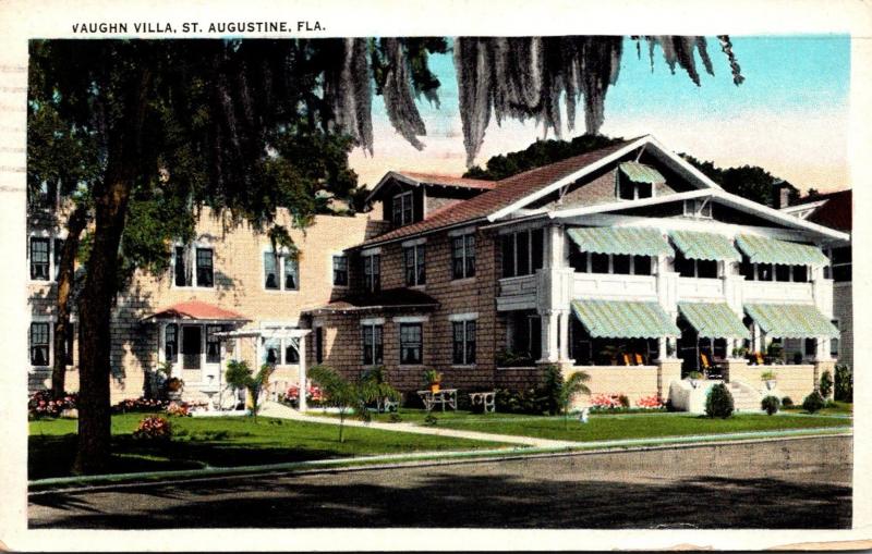 Florida St Augustine Vaughn Villa Tourist Home 1932