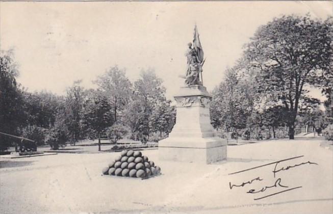 Indiana Fort Wayne Monument and Canon Balls 1906 Rotograoh