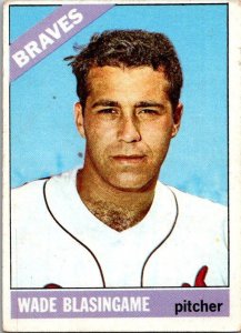 1966 Topps Baseball Card Wade Blasingame Atlanta Braves sk2046