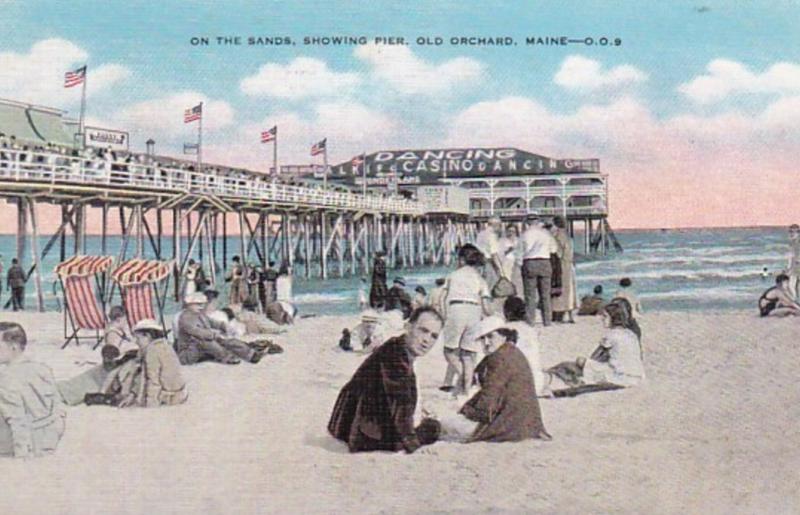 Maine Old Orchard On The Sands Showing Pier 1946