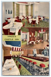 Vince's Castle Inn And Dining Room Interior Buffalo New York NY Vintage Postcard