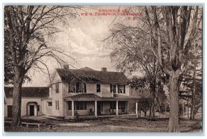 c1910 Exterior Residence WM H Thompson Claremont New Hampshire Vintage Postcard