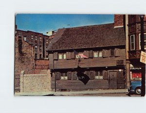 Postcard The Paul Revere House In North Square, Boston, Massachusetts