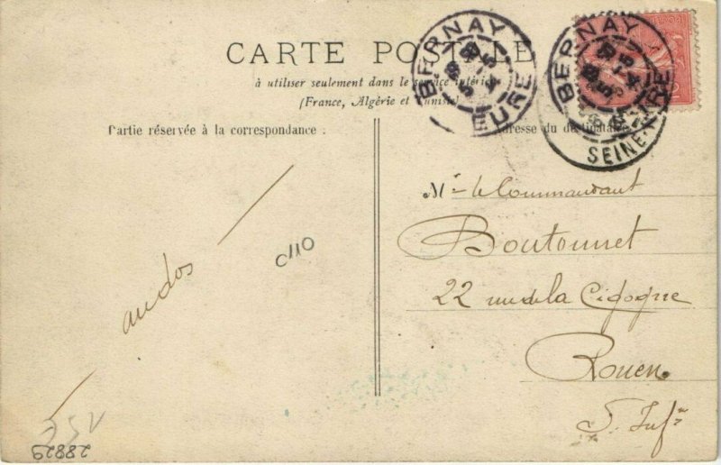 CPA BERNAY-Rue Thiers (28829)