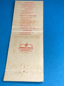 The Block & Bottle Le Chateau Great Steaks Alabama Vintage Matchbook Cover MB159