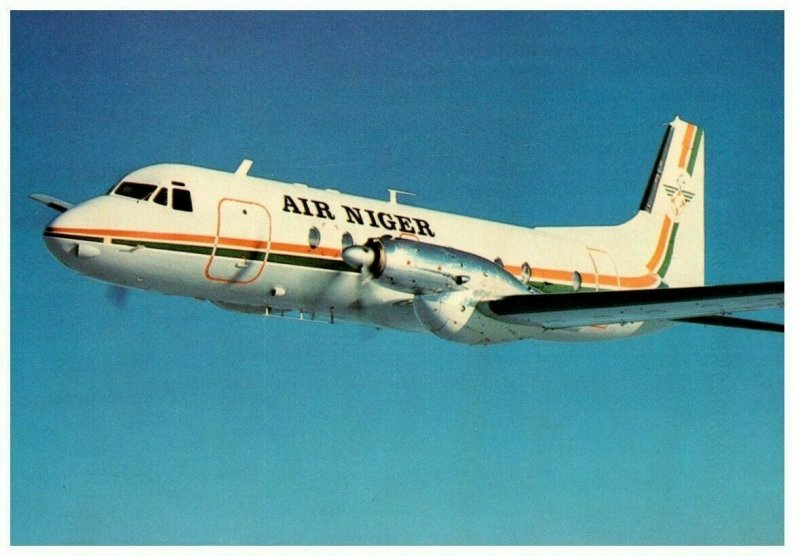 Air Niger HS 748 399 Airplane Postcard