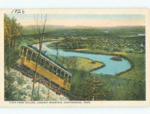 W-Border VINTAGE TRAIN CAR ON LOOKOUT MOUNTAIN INCLINE Chattanooga TN E6608