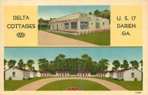 1940s Darien Georgia Delta Cottages occupation Ahrens Postcard 26-412