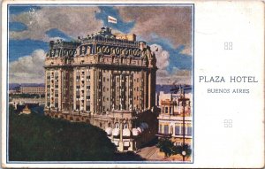 Argentina Buenos Aires Plaza Hotel Vintage Postcard 03.62