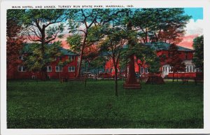 USA Indiana Marshall Main Hotel and Annex Vintage Postcard C208
