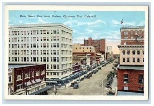 View Main Street East From Hudson Oklahoma City Oklahoma OK Vintage Postcard