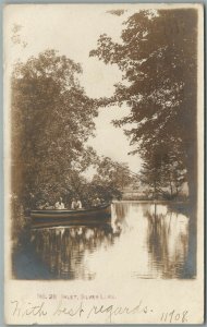 SILVER LAKE NY INLET ANTIQUE REAL PHOTO POSTCARD RPPC