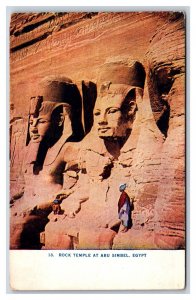 Rock Temple at Abu Simbel Egypt UNP DB Postcard P24