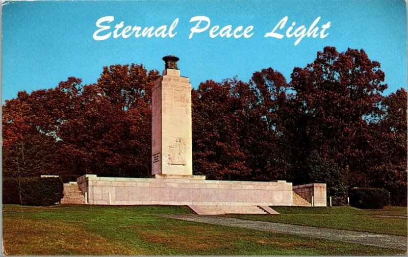 Vtg Gettysburg PA Eternal Light Peace Memorial Civil War Battlefield Postcard