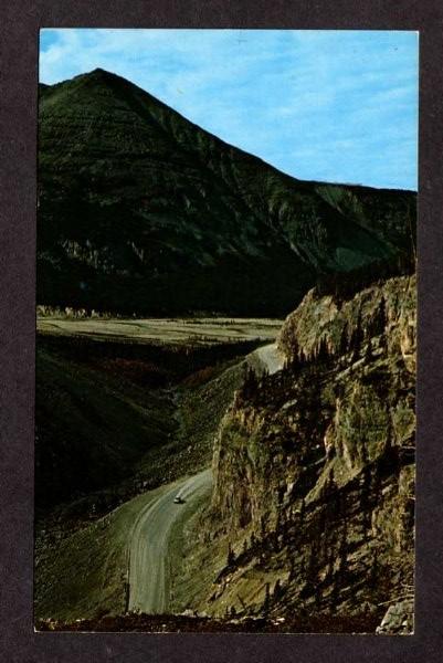 AK Alcan Highway Hwy Mile 395 ROCK CUT ALASKA Postcard Alaskan