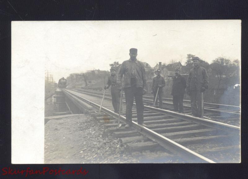 RPPC MILLERSBURG PENNSYLVANIA RAILROAD CONSTRUCTION CREW 