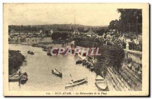 Old Postcard Isle Adam Le Debarcadere The Beach