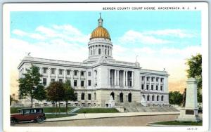 HACKENSACK, New Jersey  NJ   Bergen County COURT HOUSE  c1920s-30s   Postcard