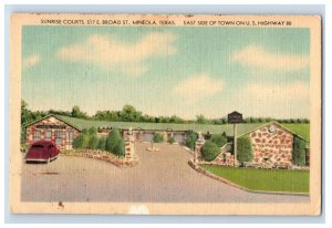 Vintage Sunrise Courts Mineola Texas. Postcard F93S