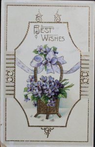 Best Wishes Flower Basket