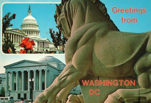 Vintage Postcard Greetings from Washington DC National Gallery of Art W DC