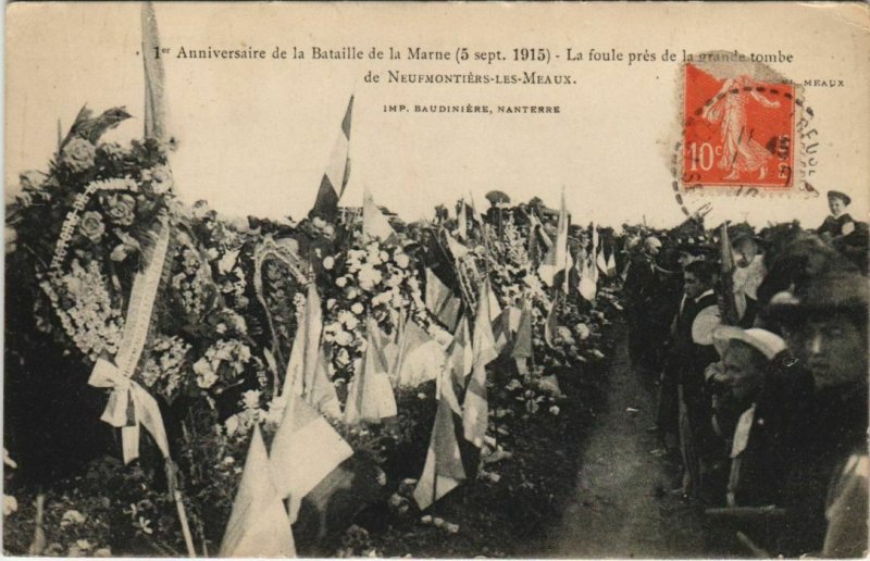 CPA NEUFMOUTIERS-LES-MEAUX Bataille de la marne Anniversaire 1915 924931