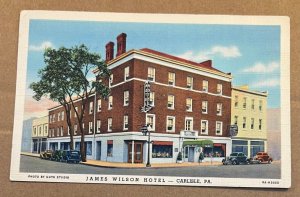 UNUSED .01 POSTCARD - JAMES WILSON HOTEL, HIGH & PITT STREETS, CARLISLE, PA