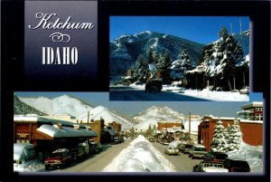 Ketchum, ID Idaho  STREET SCENES~CASINO Winter Snow BLAINE COUNTY  4X6 Postcard