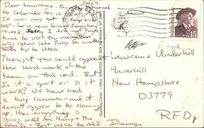 Humor - Mountain Lion Artificial Insemination Team Colorado Postcard