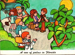 Florida Humour A Row Of Palms 1981