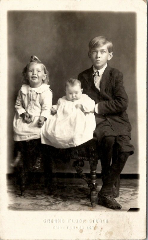 Des Moines Iowa Reasoner Family Children Ray Cute Girl Ione, James Postcard V12