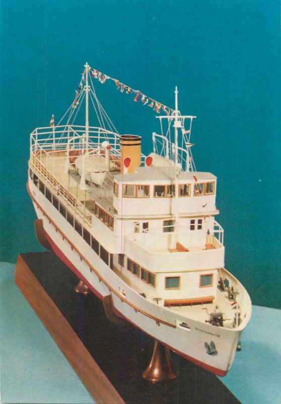 Postcard Mahart's motor vessel ferry on Lake Balaton boat model