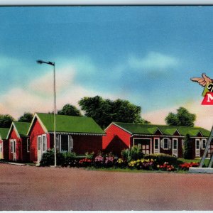 c1960s Dickinson, ND The Plains Motel Rare Postcard Advertising Chrome A74